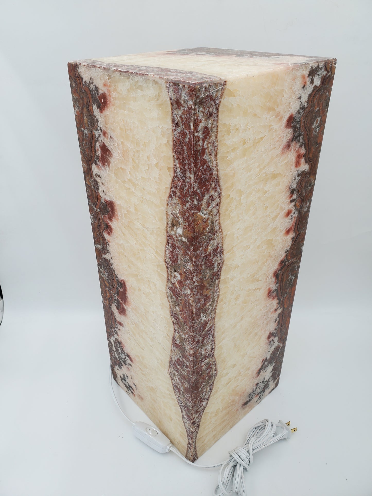 Red Blood Spatter Onyx Lamp