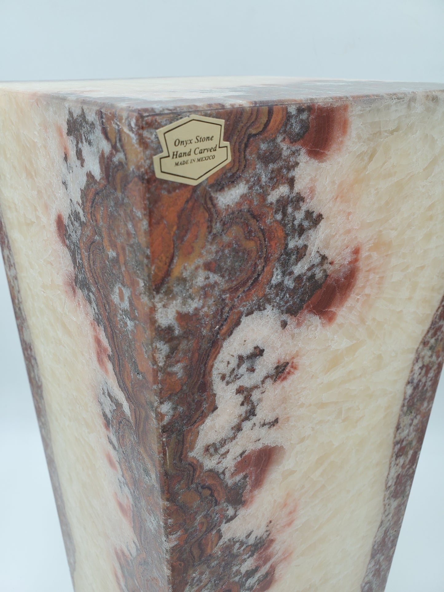 Red Blood Spatter Onyx Lamp