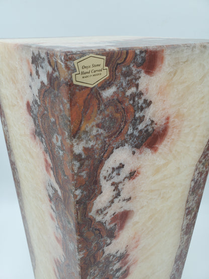 Red Blood Spatter Onyx Lamp