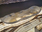 White & Beige Onyx Canoe Centerpiece