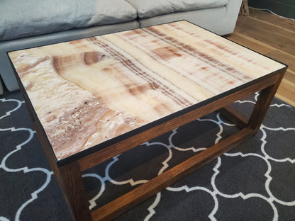 Tatacoa 40" Red & Yellow Backlit Onyx Coffee Table (In-Store Only)
