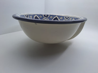 21" Blue & White Talavera Ceramic Drop-In Sink