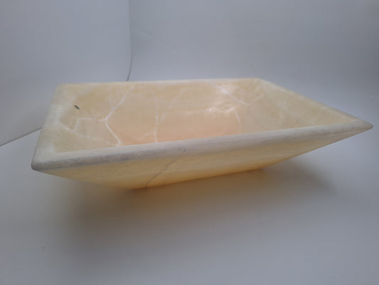 20" Rectangular Beige Onyx Vessel Sink