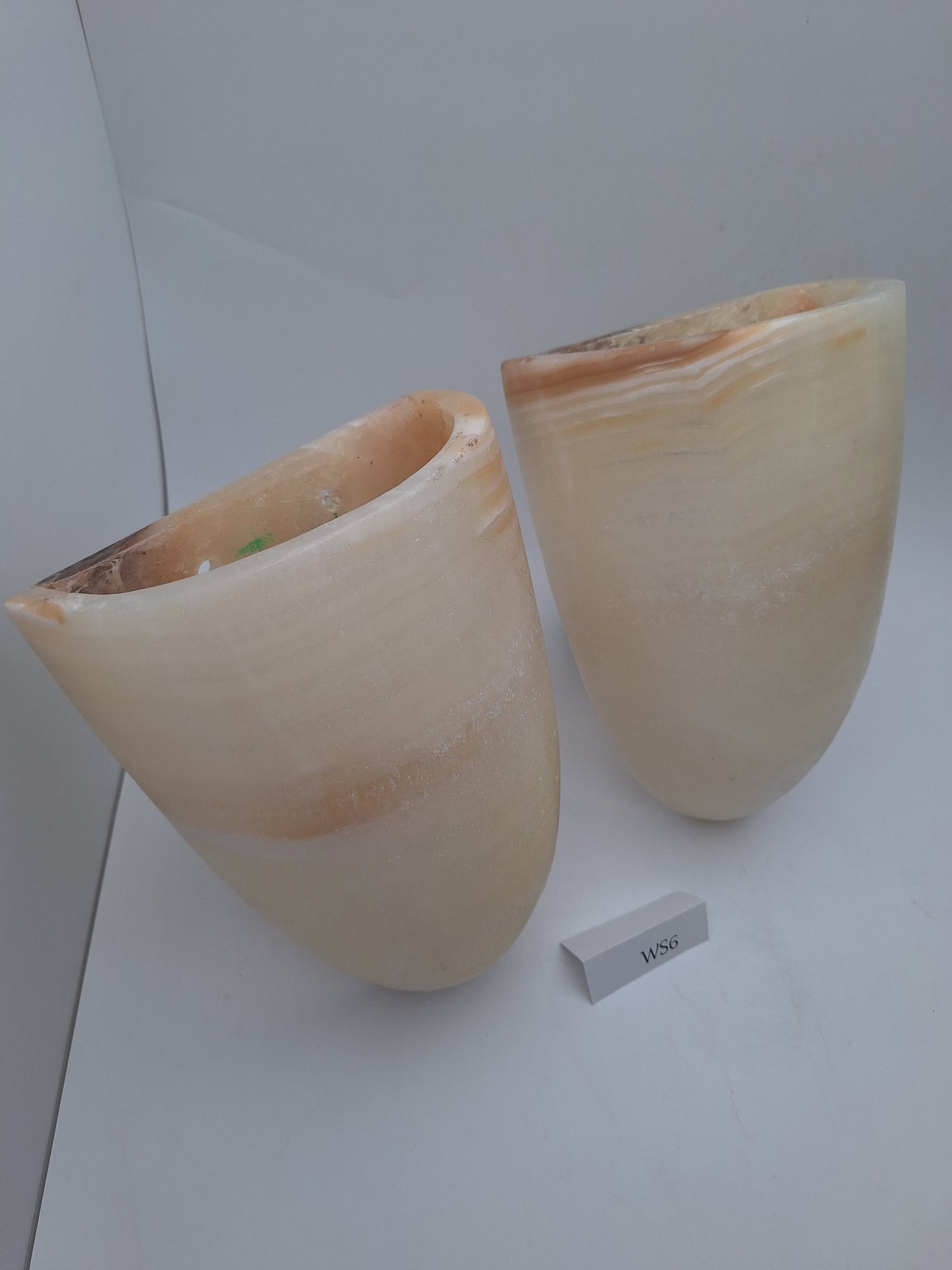 Beige Onyx Wall Sconce Set