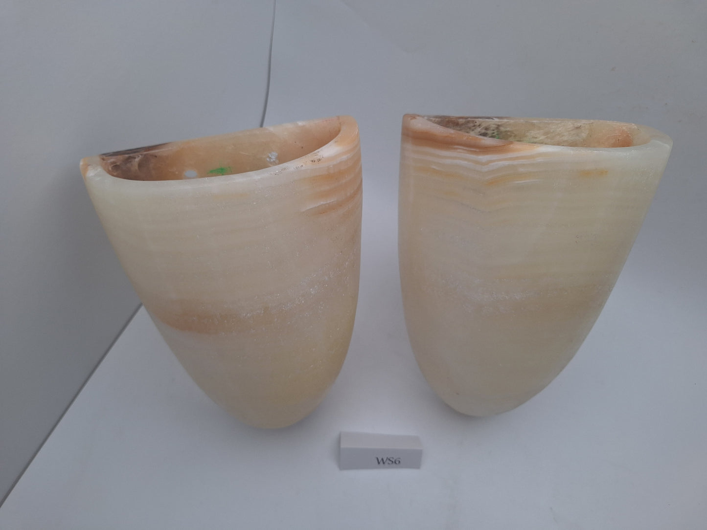 Beige Onyx Wall Sconce Set