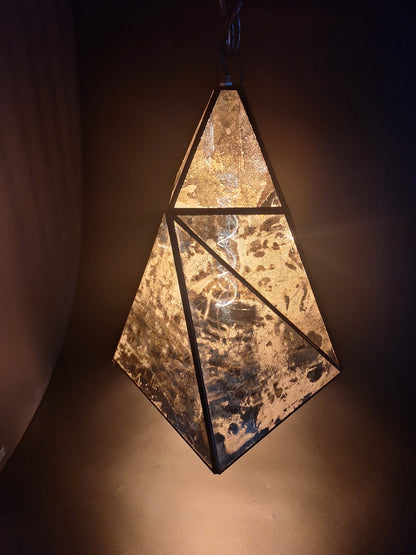 Gold Tin Geometric Ceiling Pendant Lamp- DISCOUNTED