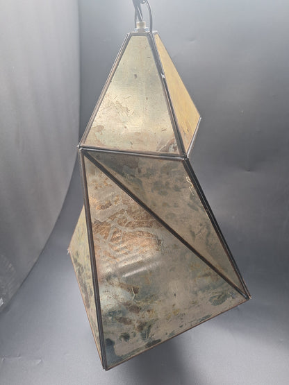Gold Tin Geometric Ceiling Pendant Lamp- DISCOUNTED