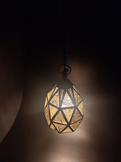 Small Pineapple Gold Tin Geometric Ceiling Pendant Lamp