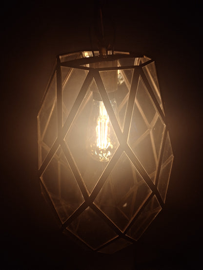 Transparent Tin Pineapple Geometric Ceiling Pendant Lamp