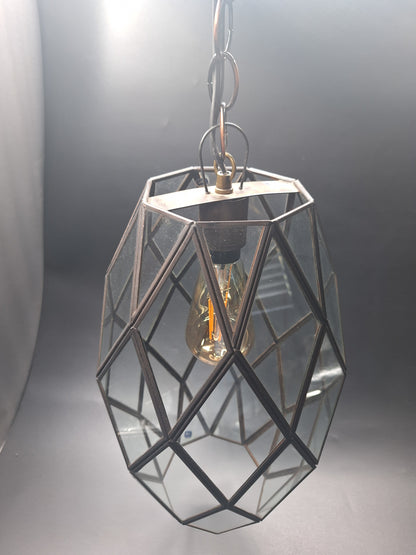 Transparent Tin Pineapple Geometric Ceiling Pendant Lamp