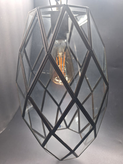 Transparent Tin Pineapple Geometric Ceiling Pendant Lamp