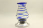 Blue Swirl Big Blown Glass Vase