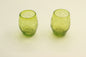 Olive Green Oval Blown Glass Set