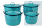 GRETA 8-PC STOCKPOT SET · Turquoise Blue