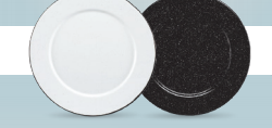 RIMMED PLATE (p. 17) / FLAT PLATE (p. 18) · 27 cm (10.6 in) · White