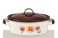 DUTCH OVEN WITH LID · 22 cm (8.7 in) | 3 L (101.4 fl oz) · Cream · Tres flores
