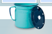 WARMER WITH STRAINER · 18 cm (7.1 in) | 4 L (135.3 fl oz) · Turquoise Blue