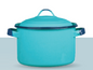 STRAIGHT STOCKPOT WITH LID · 24 cm (9.4 in) | 7.7 L (260.4 fl oz) · Turquoise Blue