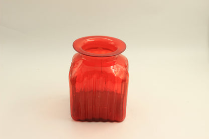 Small Red Blown Glass Spice Container