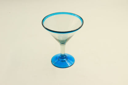 Blue Tip  Margherita Blown Glass Set