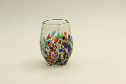 Multicolor Oval Blown Glass Set