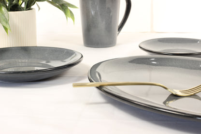 Anfora Denali Grey- 20 Piece Full Family Dinnerware Set