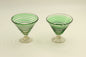 Green Swirl Blown Glass Set