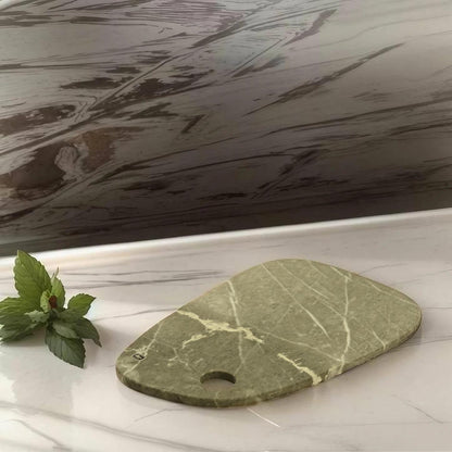 Gray Asymmetric Marble Cutting Board