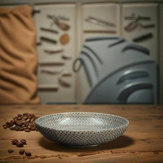 11" Lead Grey Ceramic Salad Bowl