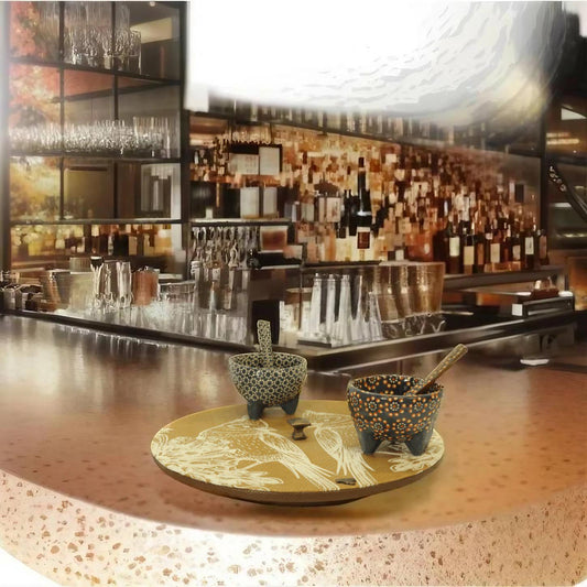 Brown Snakeskin Lazy Susan