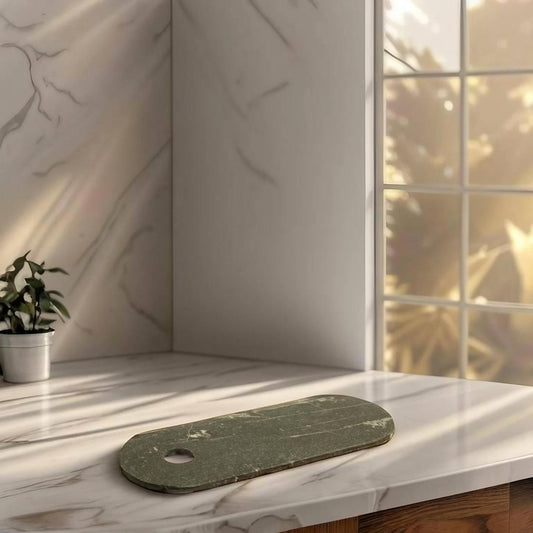 Black Oval Marble Cutting Board