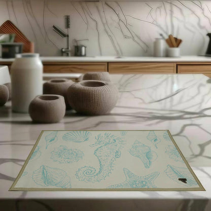Turquoise Ocean Tide Placemat Set (Set of 6)