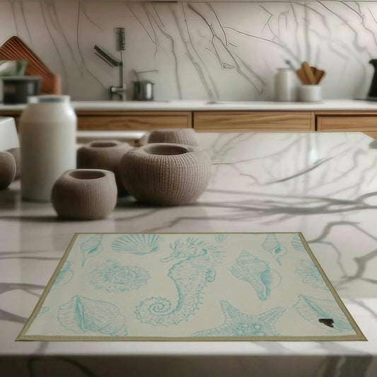 Turquoise Ocean Tide Placemat Set (Set of 6)