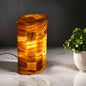 Beige Ellipsoid Onyx Lamp