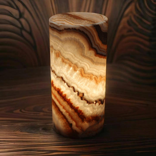 Red Blastwave Onyx Lamp