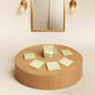 7pc White Marble Coaster Set