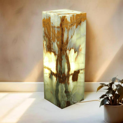 Large Rusted Woodland Onyx Lamp