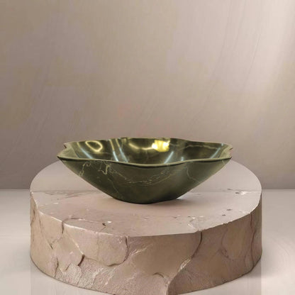 Black Cloud Marble Bowl