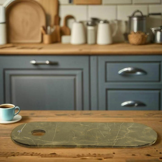 Gray Marble Oval Cutting Board