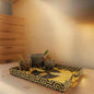 Blue Beehive Serving Tray w/ Metal Handles