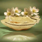 Beige Wavy Onyx Centerpiece