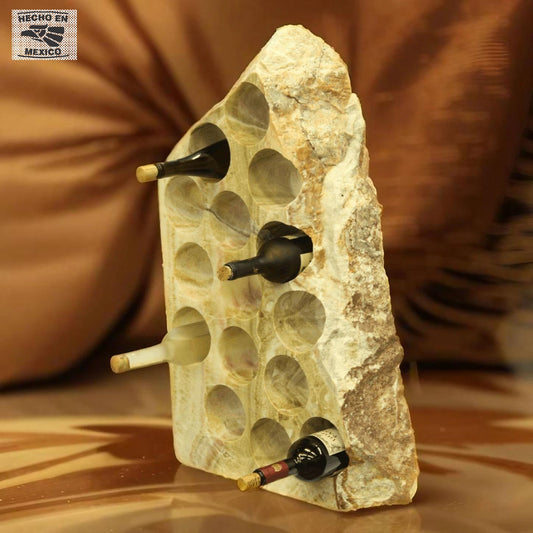 Red & Grey Onyx Stone Wine Holder