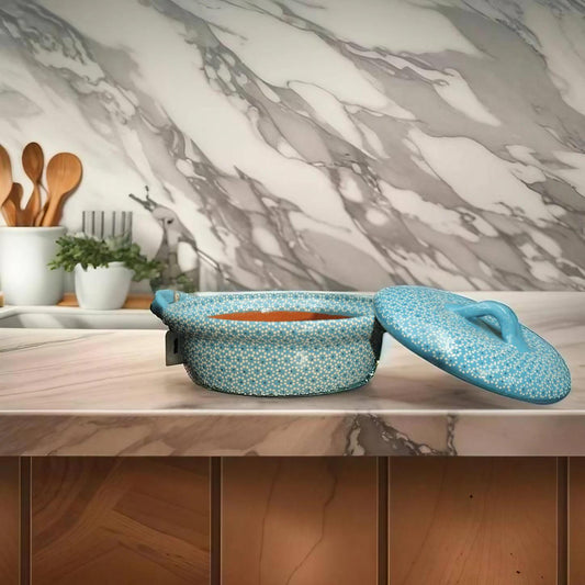1QT Turquoise Clay Rice Bowl
