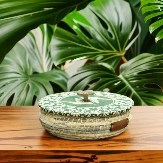 Green Hummingbird Hemp Tortilla Holder