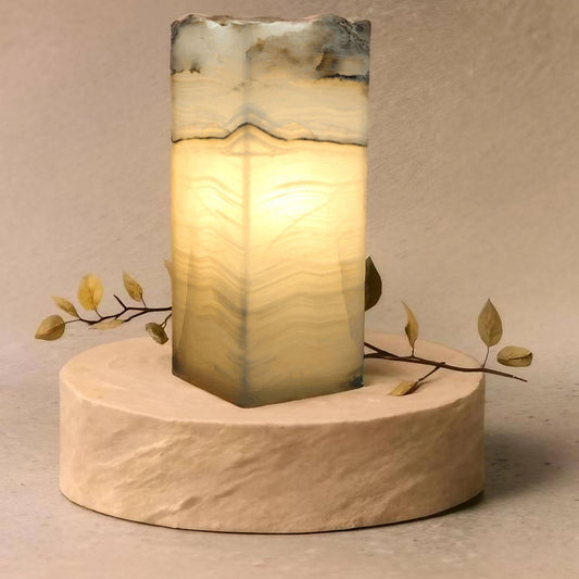 Angelic Monolith Onyx Lamp