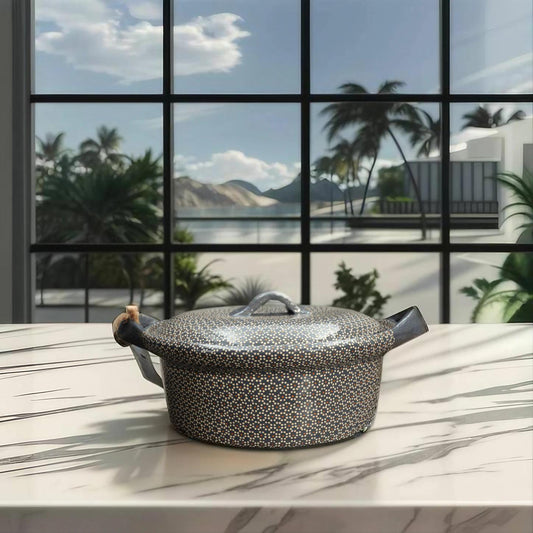 4.5QT Lead Grey Clay Rice Bowl