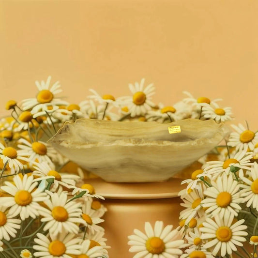 White Small Onyx Centerpiece