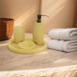 4pc Beige Onyx Bath Accessory Set