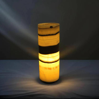Orange Calico Onyx Lamp
