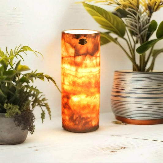 Smooth Blood Moon Onyx Lamp
